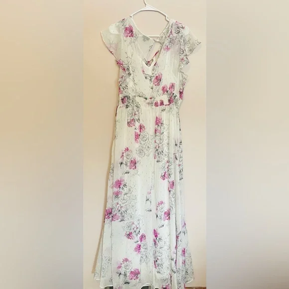 Torrid Floral Maxi Dress - Pink and Cream - Picture 3 of 16